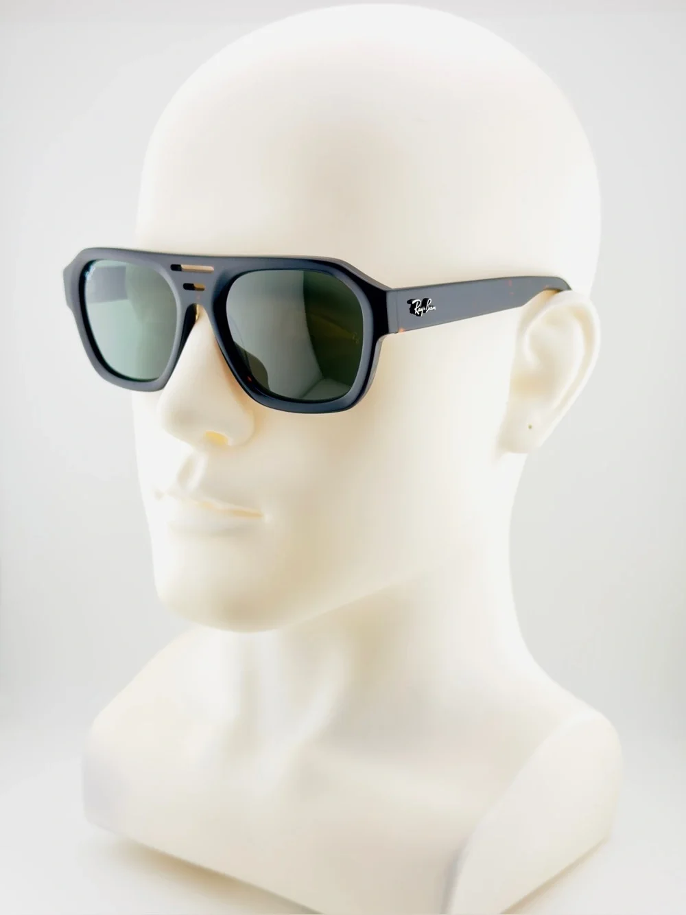 Ray-Ban Corrigan Sunglasses BIO-BASED Frame Polished Havana Green Lenses UNISEX!